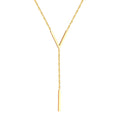 V-Lariat Drop Necklace — Gold