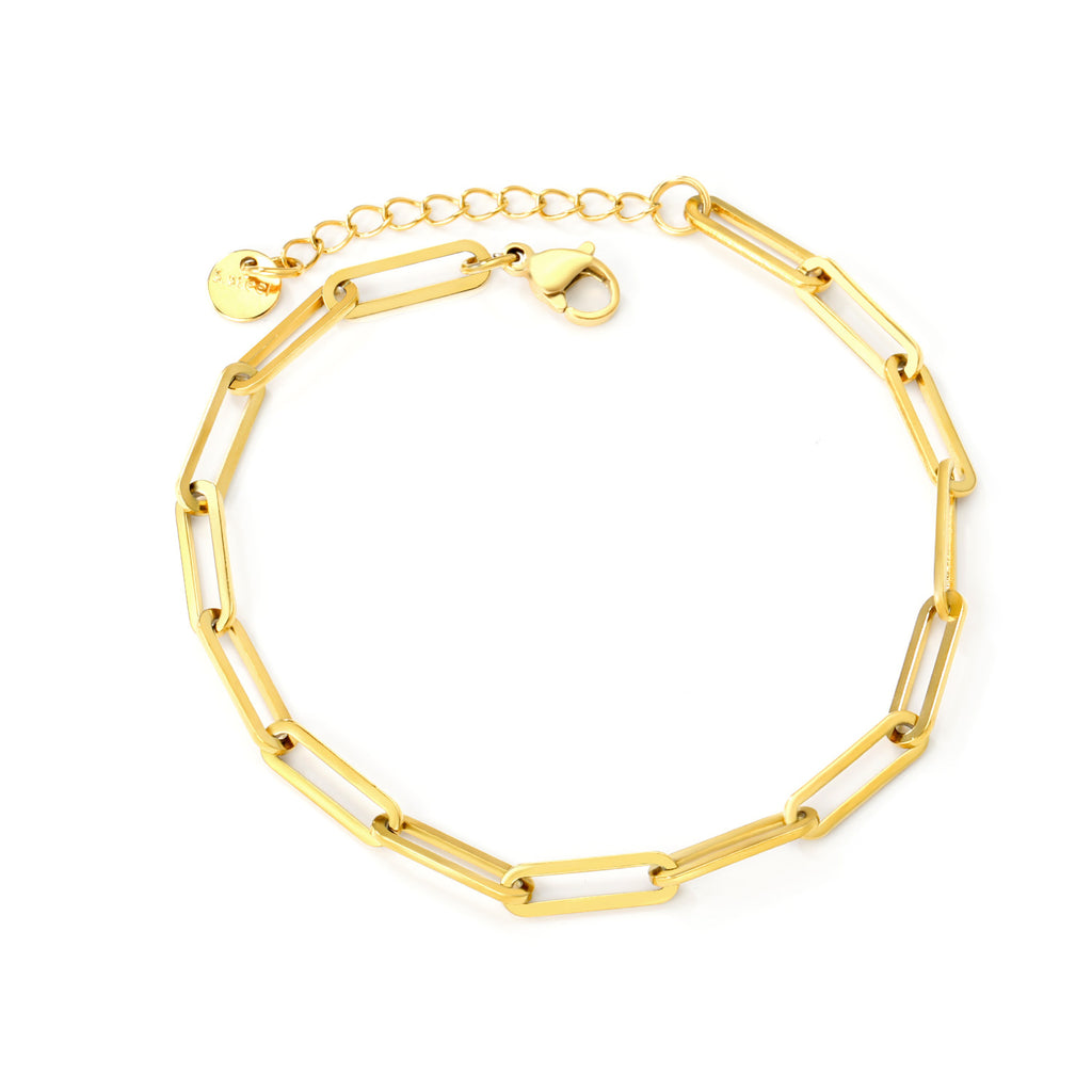 Paperclip Chain Bracelet — Gold