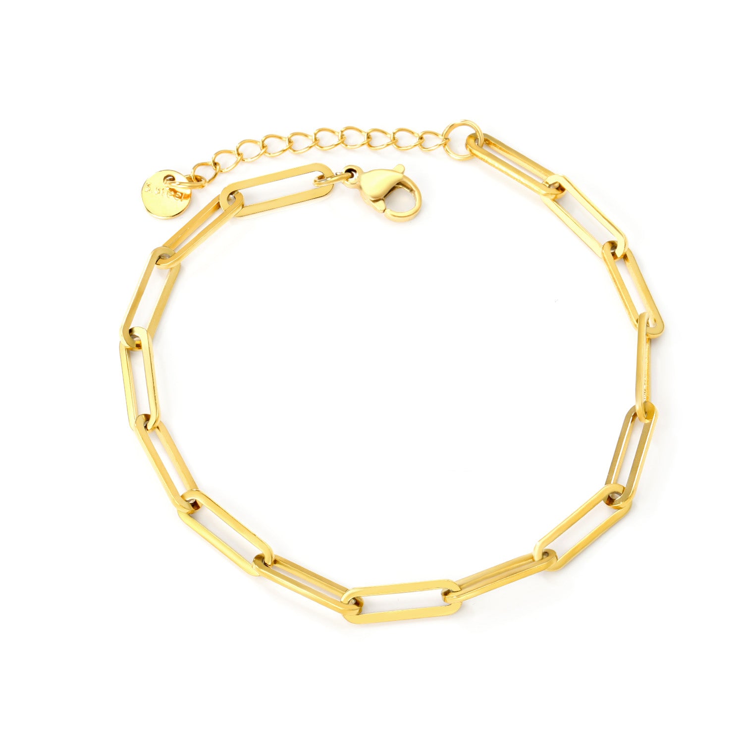 Paperclip Chain Bracelet — Gold