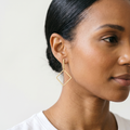 Diamond Frame Drop Earrings — Gold | Waterproof | Oro & Glo