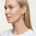 Sandblast Rectangle Drop Earrings — Gold | Waterproof | Oro & Glo