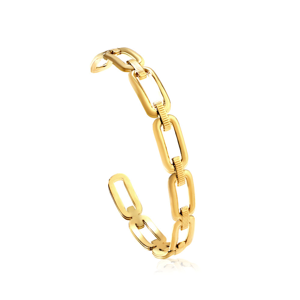 Chunky Open-Link Chain Bracelet — Gold
