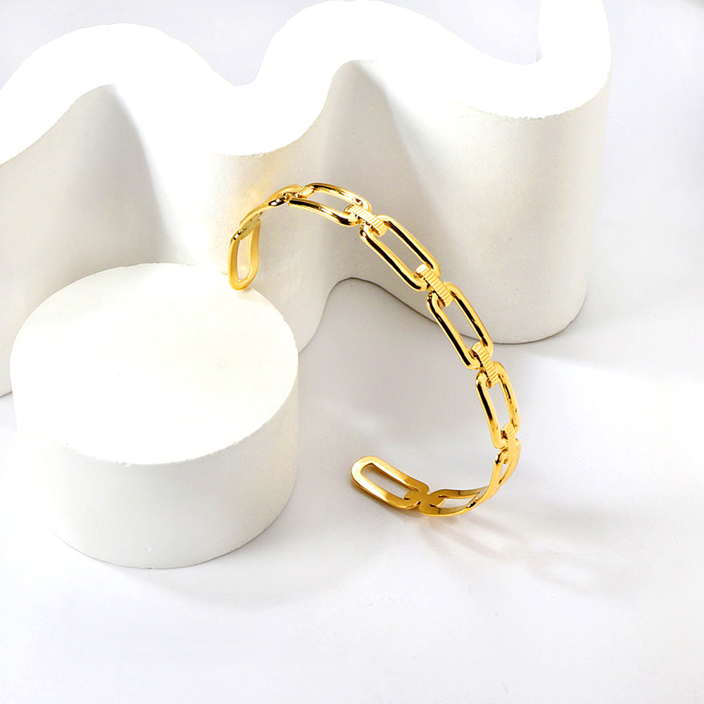 Chunky Open-Link Chain Bracelet — Gold