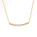 Curved Bar Necklace — Gold