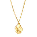 Hammered Coin Pendant Necklace — Gold