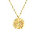 North Star Coin Pendant Necklace — Gold