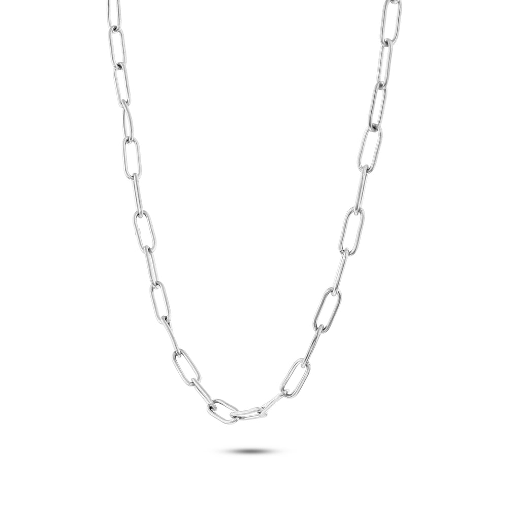 Clip Chain Necklace Silver
