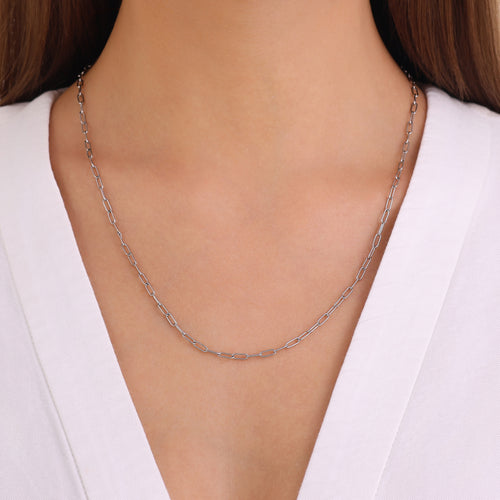 Clip Chain Necklace — Silver | Waterproof | Oro & Glo