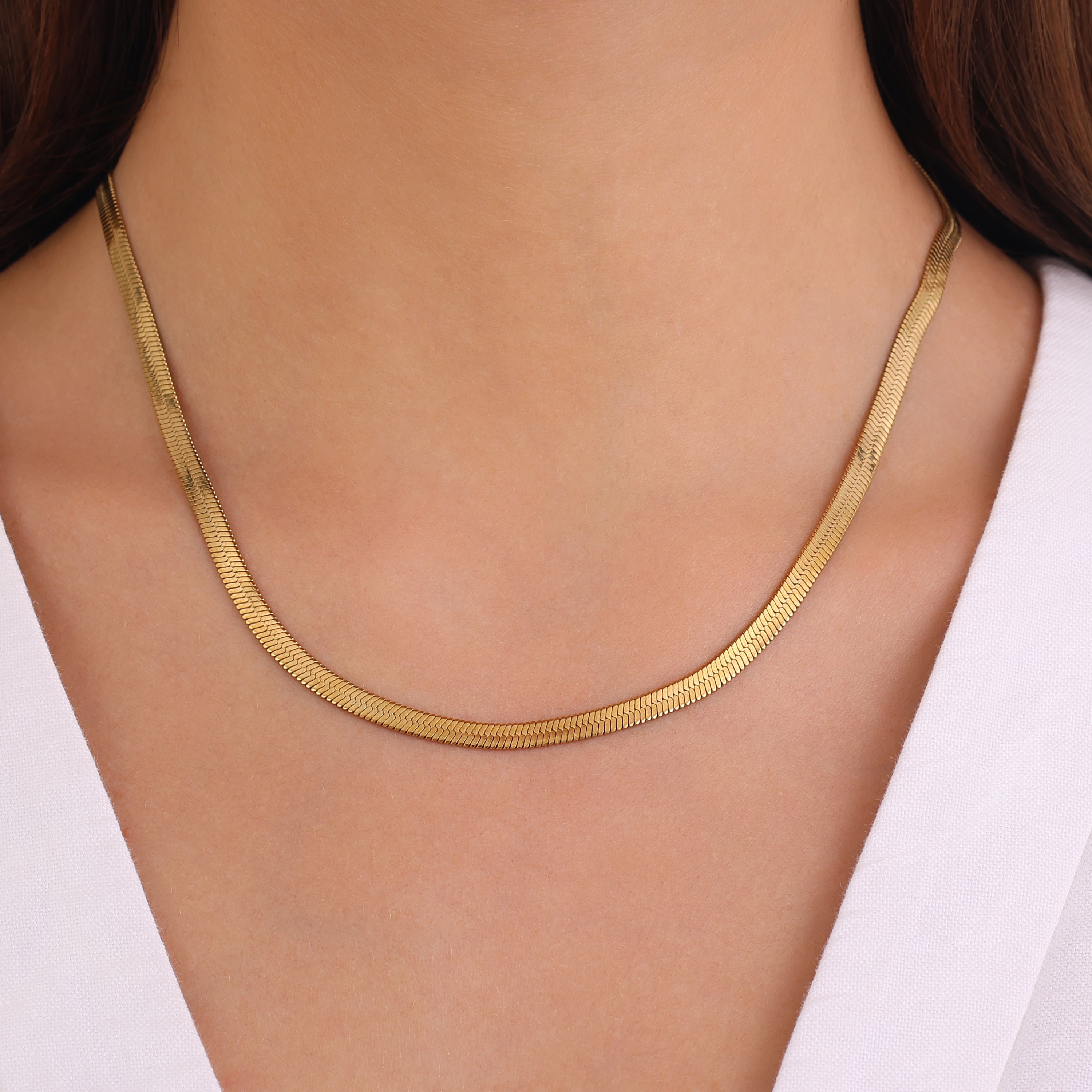 Herringbone Gold Necklace