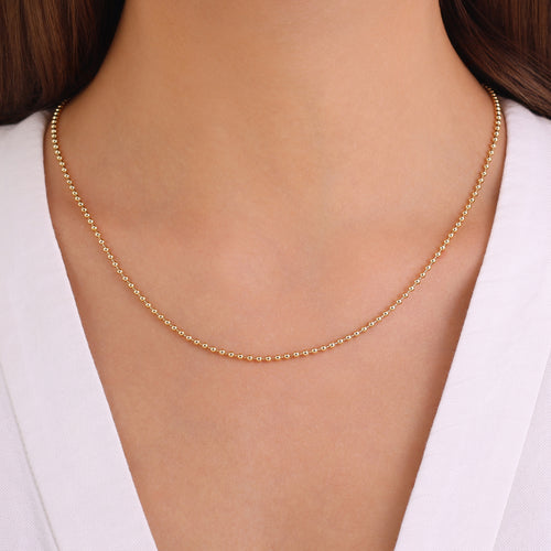 Bead Chain Necklace — Gold