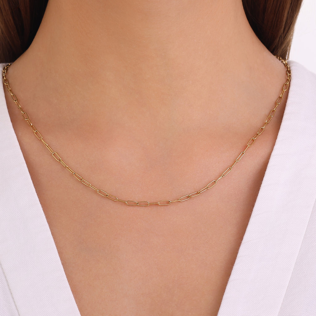 Clip Chain Necklace Gold