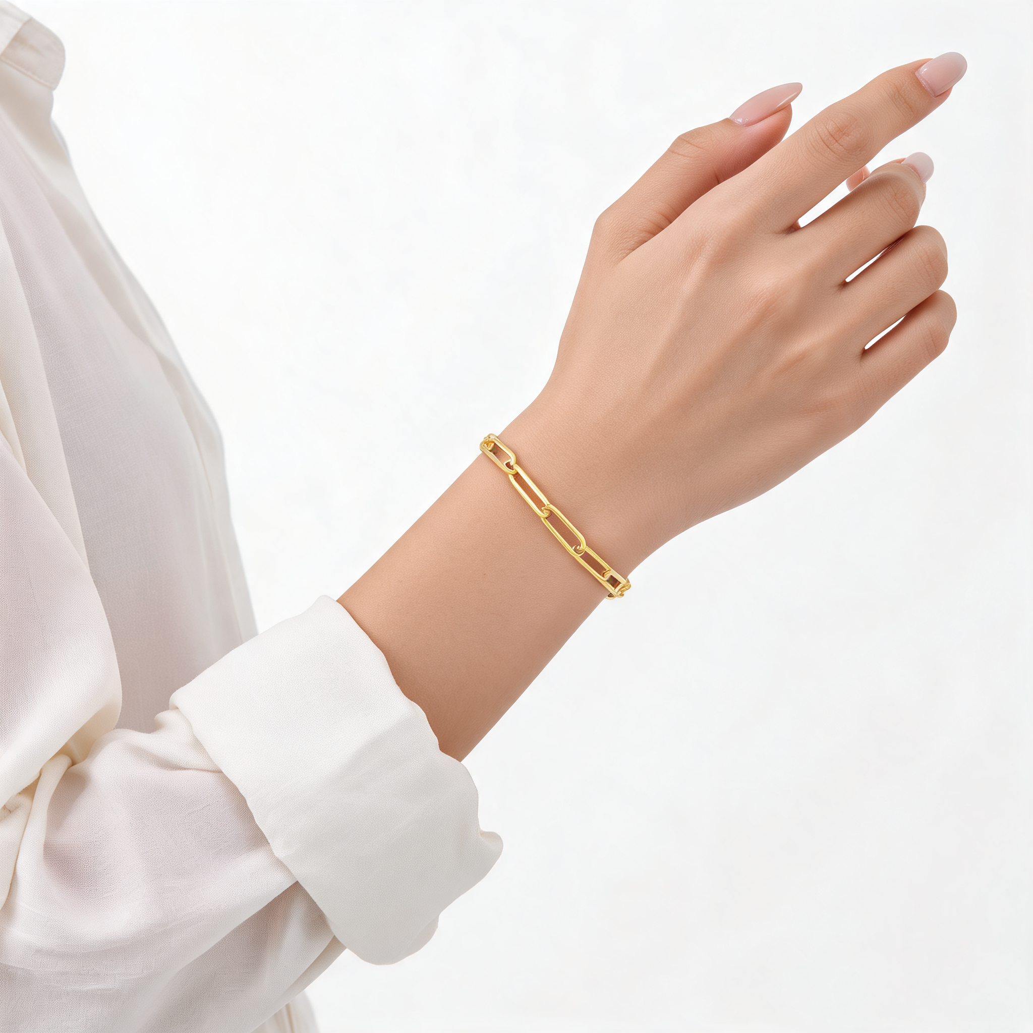 Paperclip Chain Bracelet — Gold